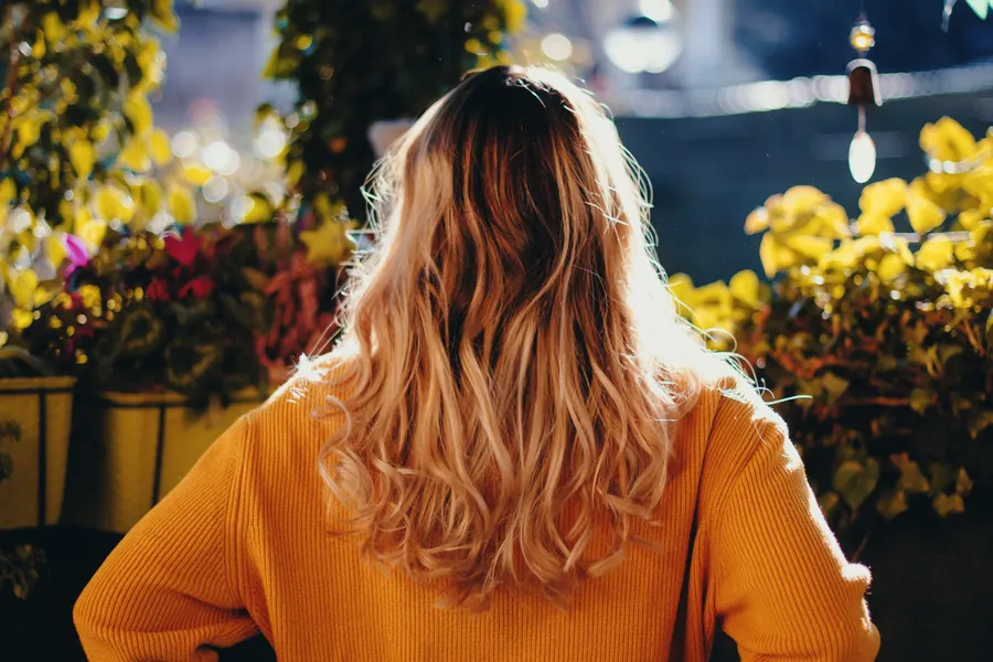 Long sunlit hair