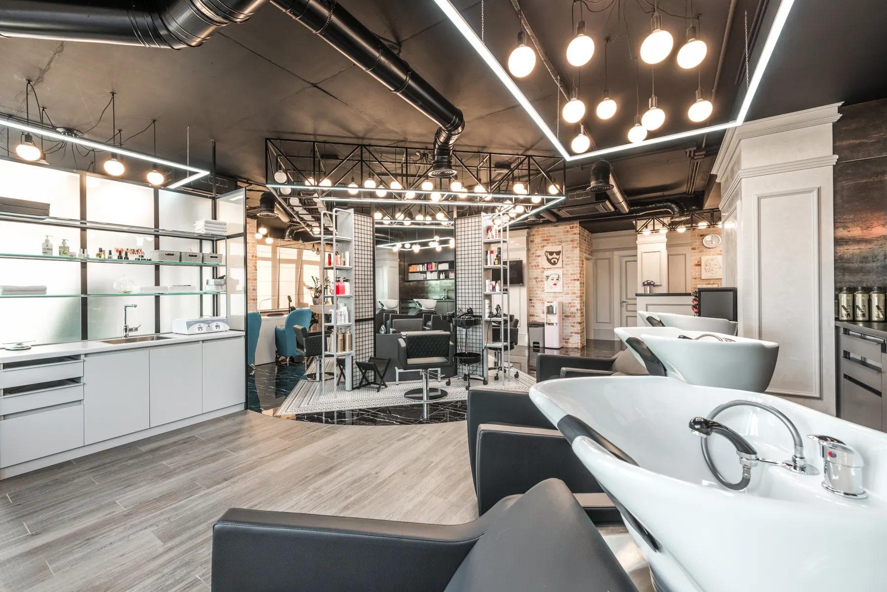 Elegant salon interior